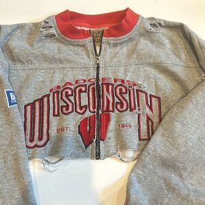 Cropped wisconsin zip up